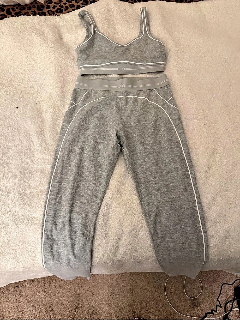 Alo Gray Athletic Two-Piece Set